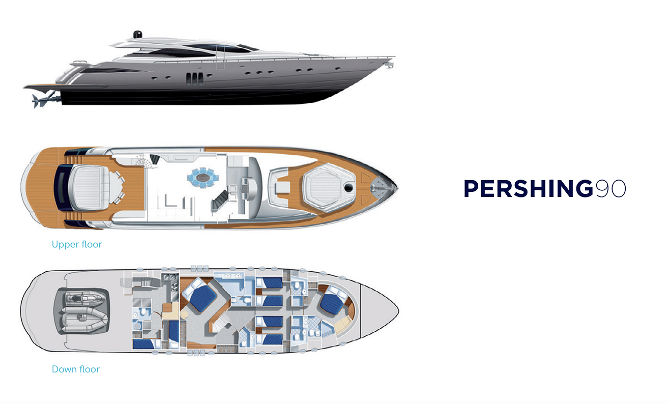 Huur boot PERSHING 90 D